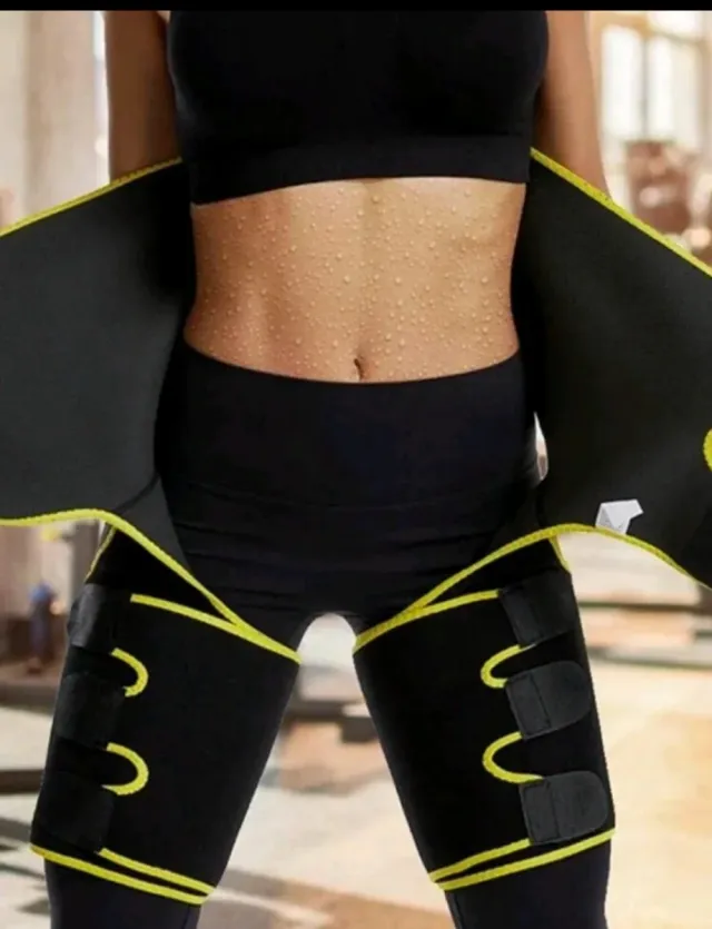 Faja reductora y moldeadora con detalles amarillos