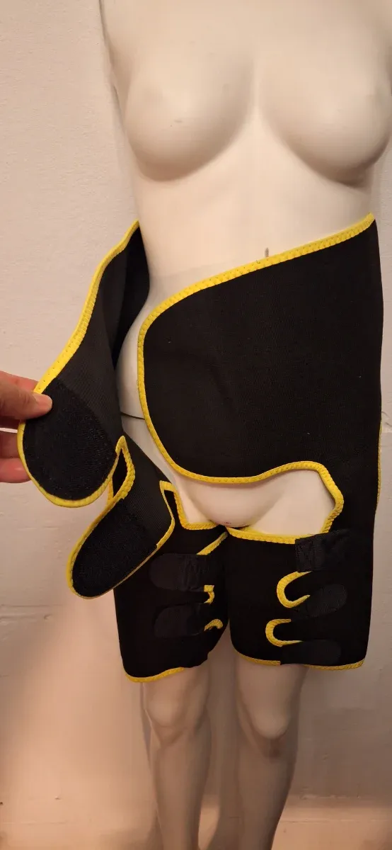 Faja reductora y moldeadora con detalles amarillos