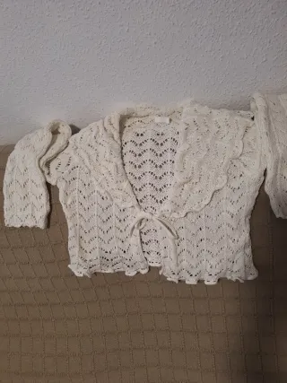 Bolero/Torerita de encaje blanco