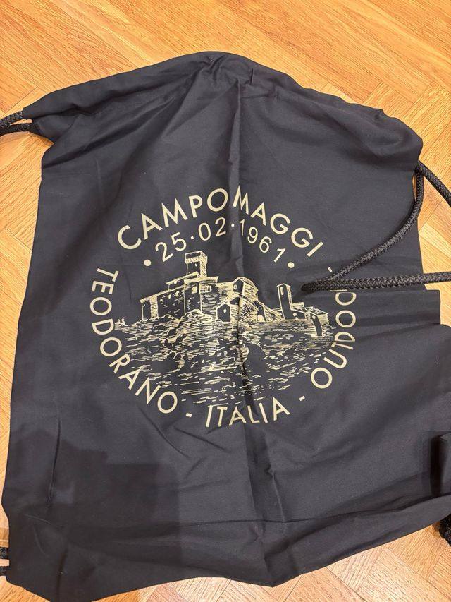 Borsa Campomaggi in tela nera e dorata