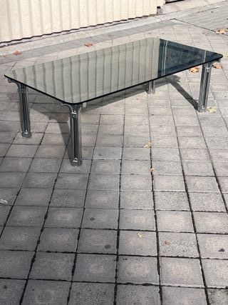 Mesa Vintage Cristal y Metal Años 70