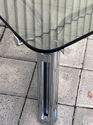 Mesa Vintage Cristal y Metal Años 70