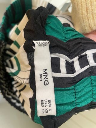 Falda larga plisada multicolor