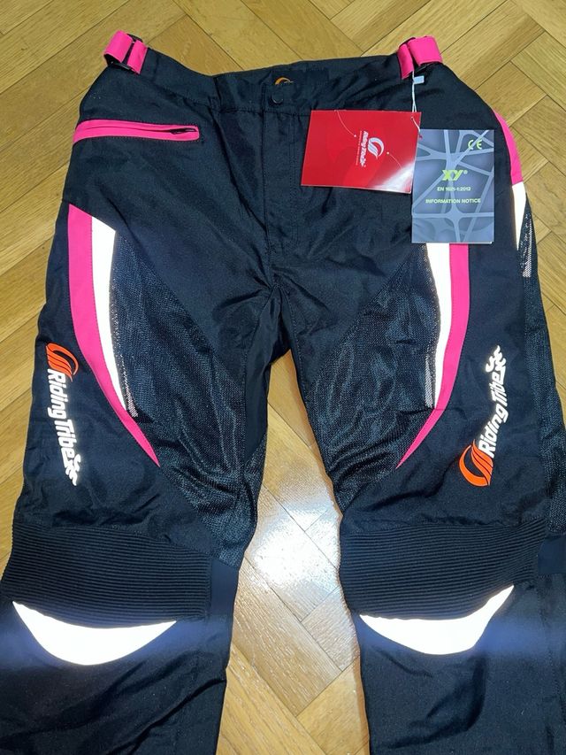 Pantalón Moto Riding Tribe XL Negro/Rosa.NUEVO