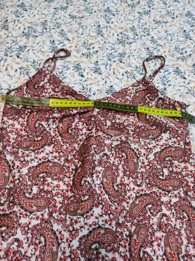 Vestido de tirantes estampado paisley