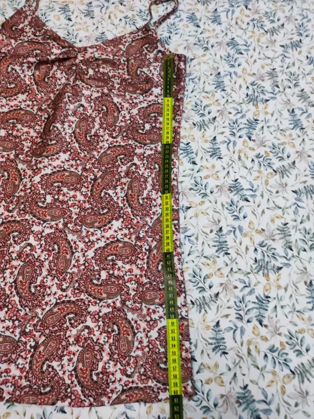 Vestido de tirantes estampado paisley