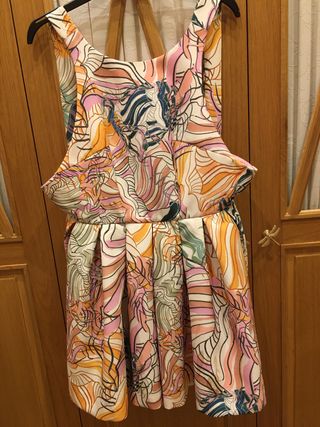 Vestido H&M Talla S Estampado Multicolor