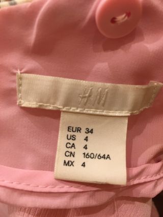 Vestido H&M Talla S Estampado Multicolor