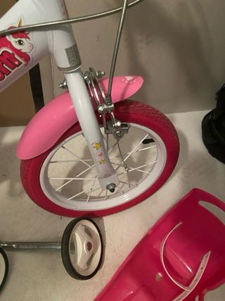 Bicicleta Infantil Unicornio Rosa y Blanca