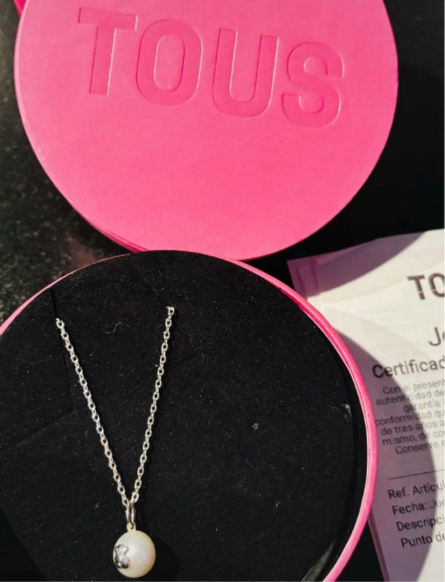 Colgante Tous Perla Oso Plata