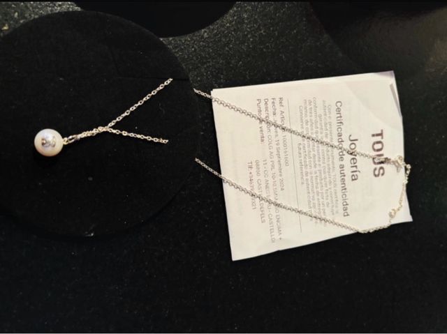 Colgante Tous Perla Oso Plata