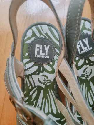 Sandalias Fly London Verde Oliva Mujer