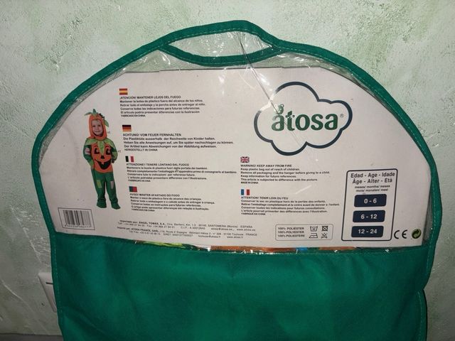 Disfraz Calabaza Bebé Atosa Talla 12-24Meses