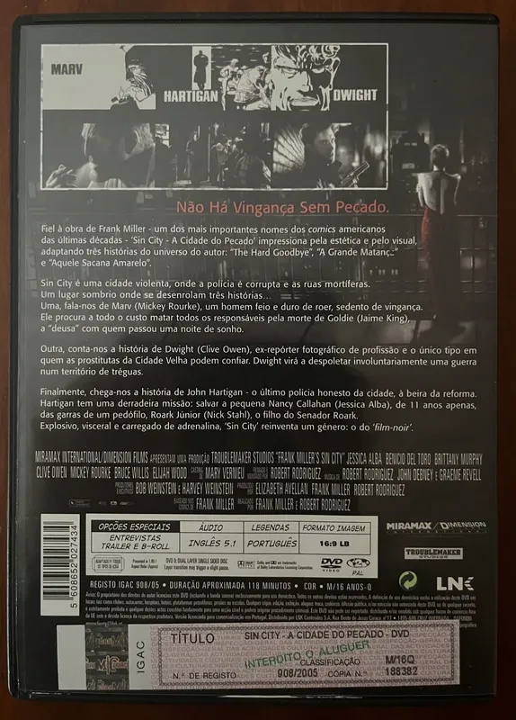DVD "Sin City - A Cidade do Pecado"