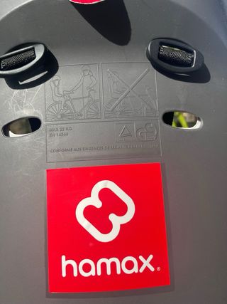 Asiento Bici Niños Hamax Smiley Gris/Rojo