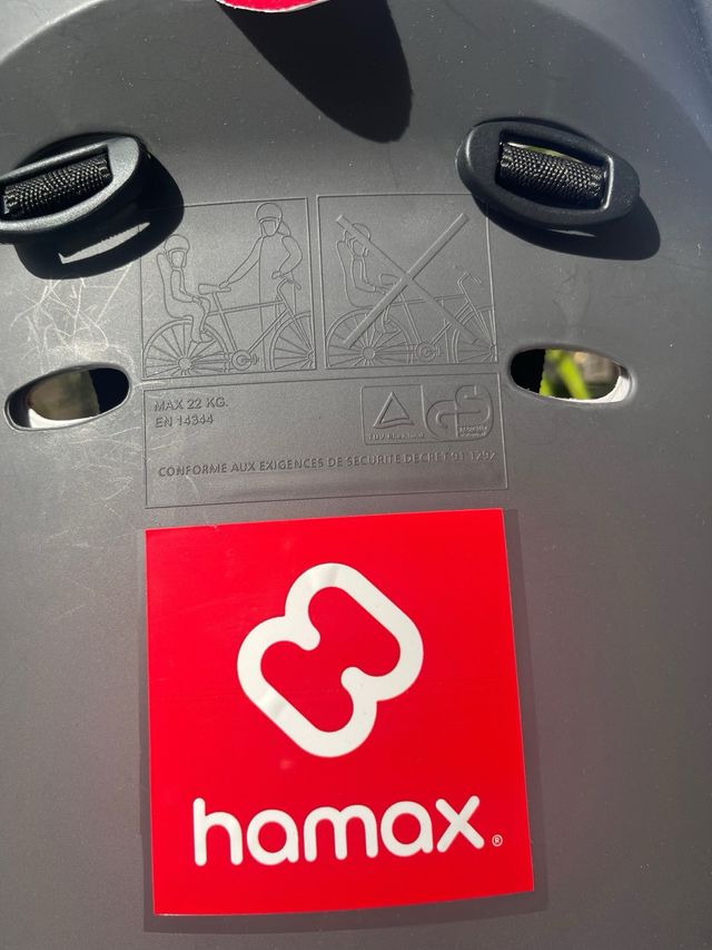 Asiento Bici Niños Hamax Smiley Gris/Rojo