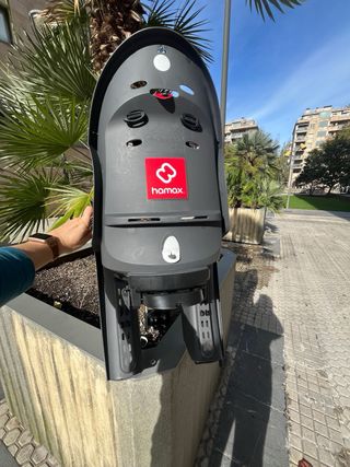 Asiento Bici Niños Hamax Smiley Gris/Rojo