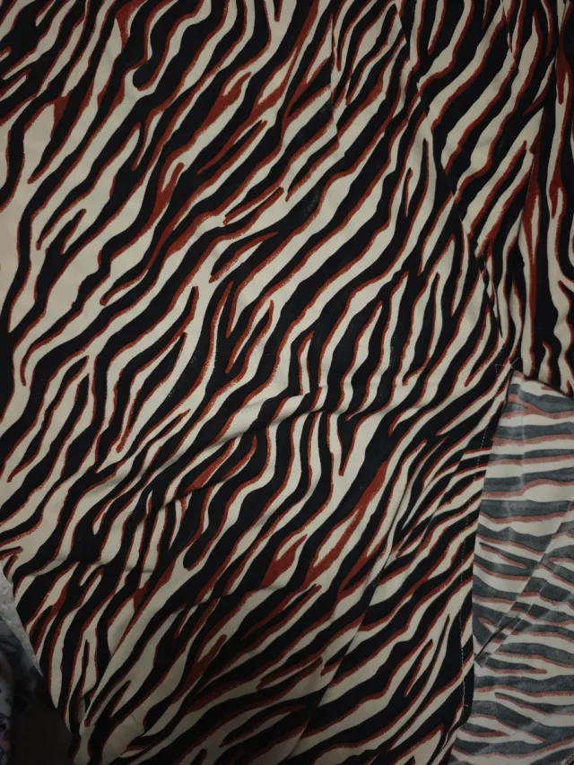 Vestito lungo con stampa zebrata