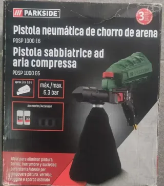 Pistola jato areia pneumática Parkside - nova