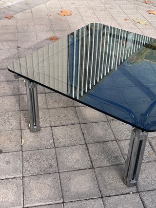 Mesa Vintage Cristal y Metal Años 70