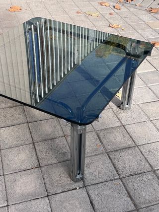 Mesa Vintage Cristal y Metal Años 70