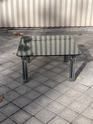 Mesa Vintage Cristal y Metal Años 70