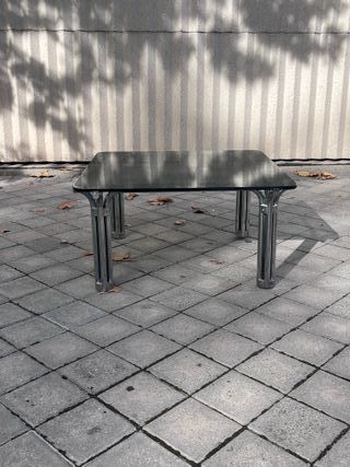 Mesa Vintage Cristal y Metal Años 70