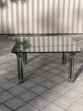 Mesa Vintage Cristal y Metal Años 70