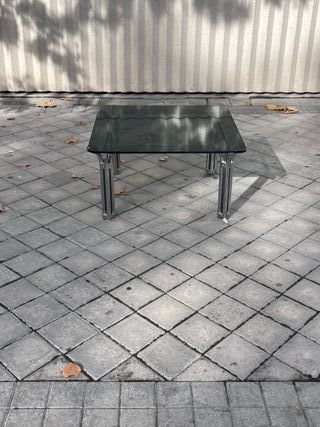 Mesa Vintage Cristal y Metal Años 70