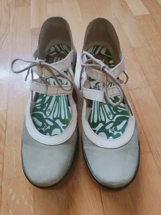 Sandalias Fly London Mujer Beige/Verde