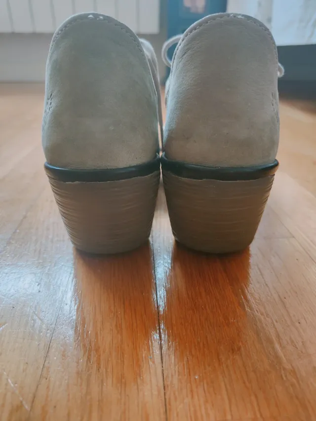 Sandalias Fly London Mujer Beige/Verde