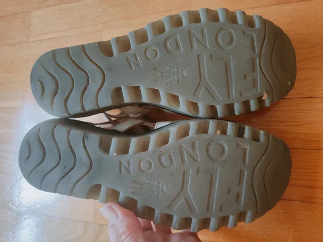 Sandalias Fly London Mujer Beige/Verde