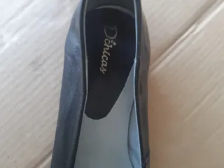 ZAPATOS BAILARINAS NEGRAS DE PIEL