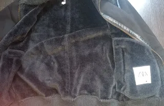 Chaquetón Zara Hombre Talla M Negro