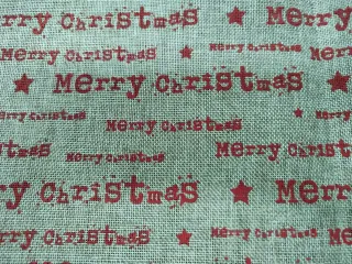 Arpillera Merry Christmas Roja