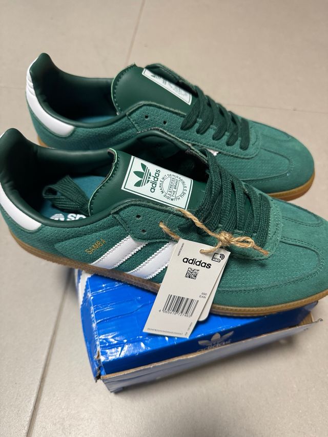 Tênis Adidas Samba Verde Branco Novo Tam 44