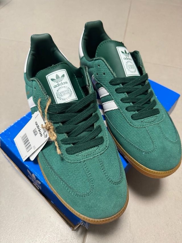 Tênis Adidas Samba Verde Branco Novo Tam 44