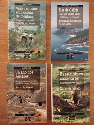 10€ por libro. Guías Xerais (Montes e fontes).