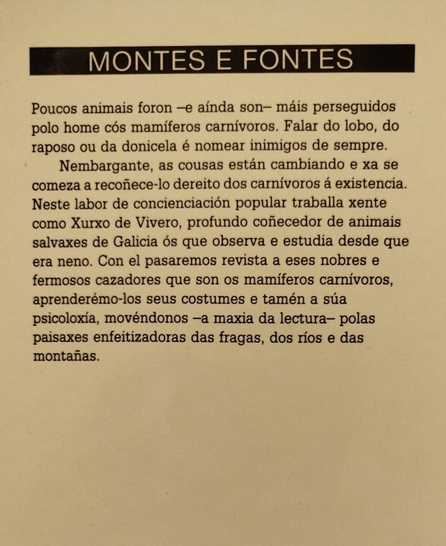 10€ por libro. Guías Xerais (Montes e fontes).