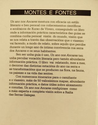 10€ por libro. Guías Xerais (Montes e fontes).