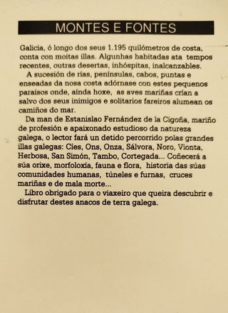 10€ por libro. Guías Xerais (Montes e fontes).