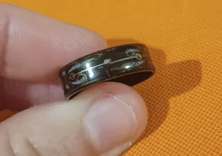 Anello vintage metallo smaltato