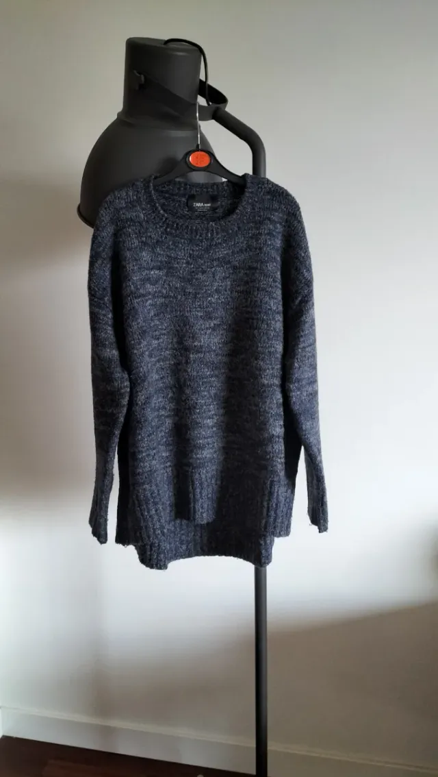 Jersey Zara azul jaspeado