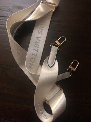 Correa bandolera para bolso  Louis Vuitton blanca