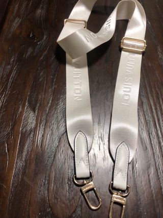 Correa bandolera para bolso  Louis Vuitton blanca