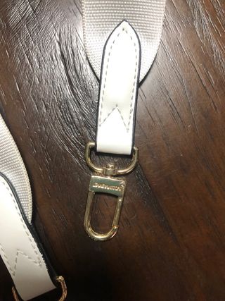 Correa bandolera para bolso  Louis Vuitton blanca