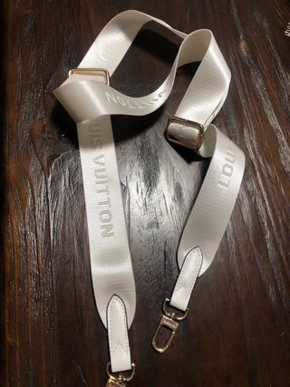 Correa bandolera para bolso  Louis Vuitton blanca