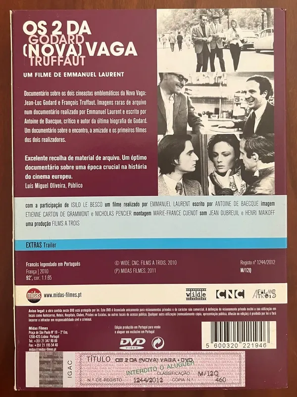 DVD "Os 2 da (nova) vaga" - Godard Truffaut