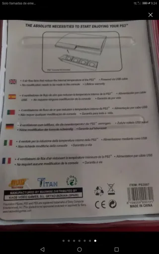 (Nuovo) Ventilatore di raffreddamento per PS3 (4 ventilatori)