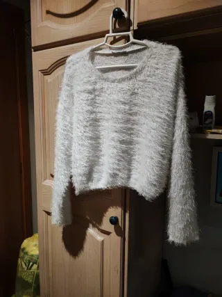 Jersey Corto Peludo Blanco Talla Única